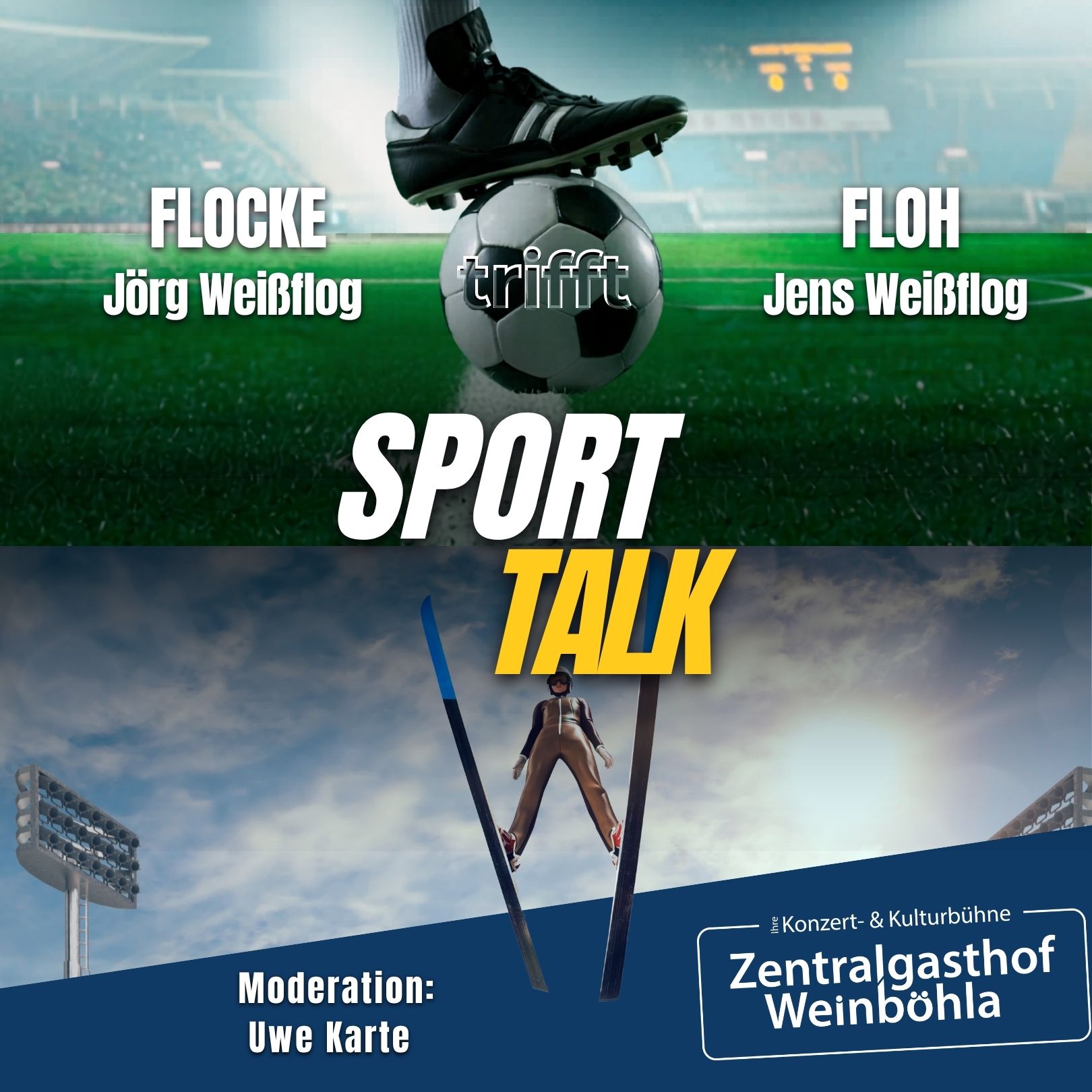 1. Weinböhlaer Sport-Talk: Jens Weißflog und Jörg Weißflog im Gespräch 
